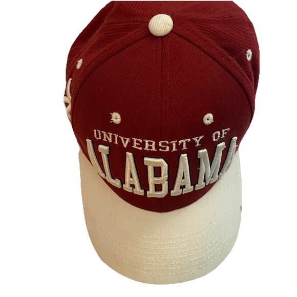 University of Alabama Crimson Tide Zephyr snapback Hat / Cap White / Burgundy - Picture 2 of 9